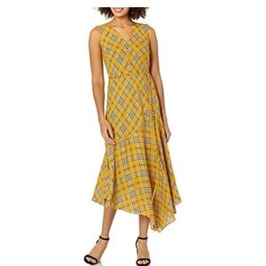 Vince Camuto Mustard Plaid Dress 20W